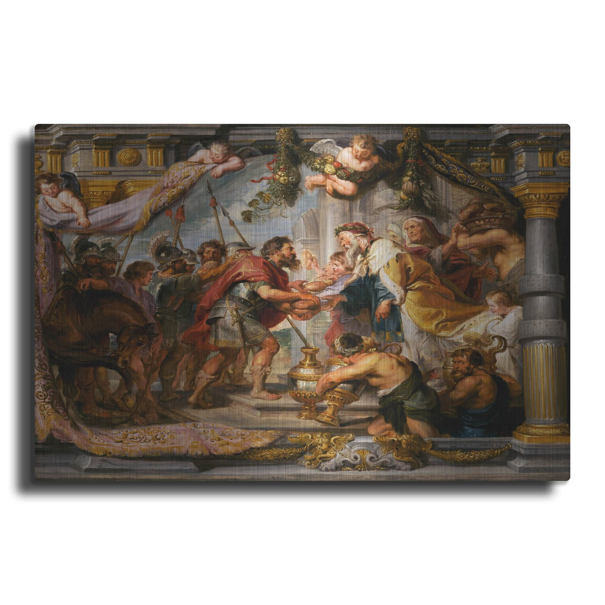 'The Meeting of David and Abigail' by Peter Paul Rubens – Metal Wall Art