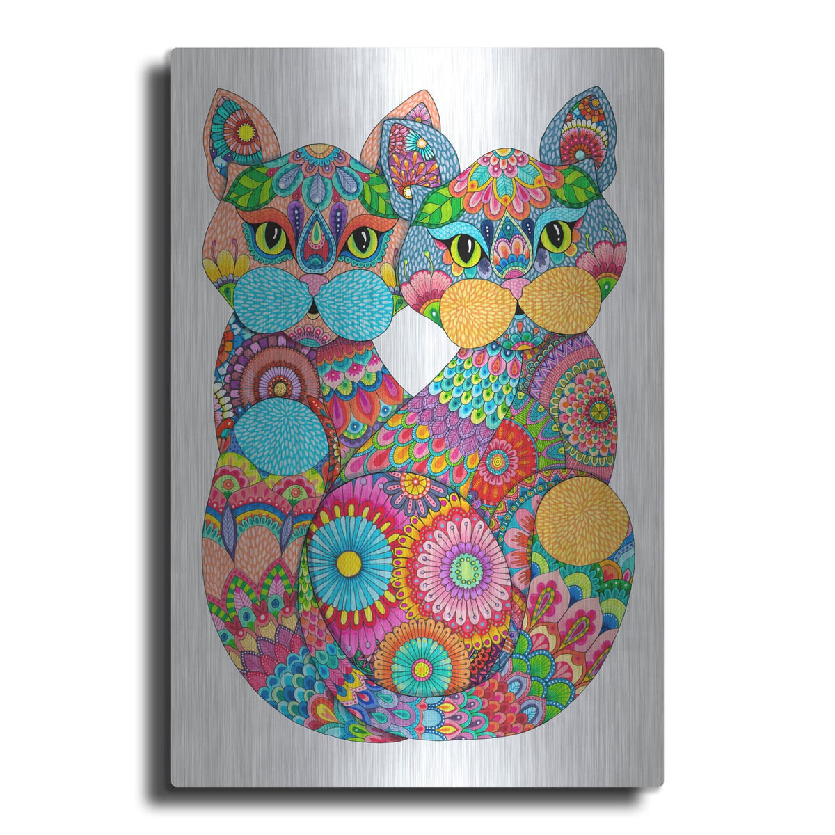 'Siamese Kitties' by Hello Angel – Metal Wall Art