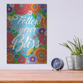 'Follow Your Bliss Spring' by Hello Angel – Metal Wall Art, 12x16 room view