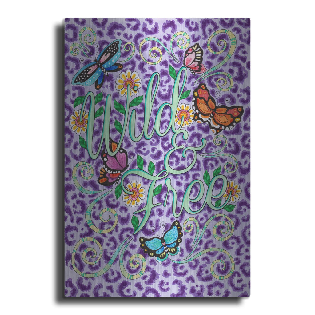 'Wild, Free And Purple' by Hello Angel – Metal Wall Art
