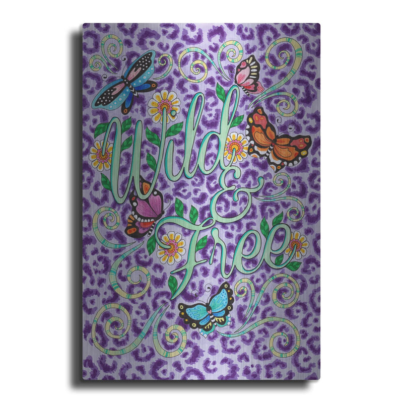 'Wild, Free And Purple' by Hello Angel – Metal Wall Art