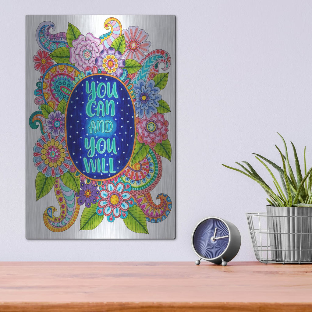'You Can And You Will' by Hello Angel – Metal Wall Art, 12x16 room view