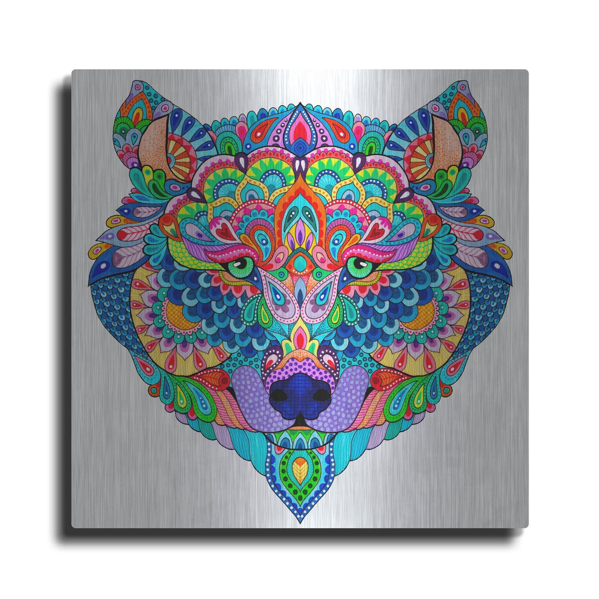 'Blue Wolf' by Hello Angel – Metal Wall Art
