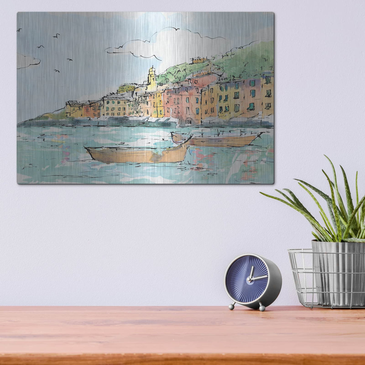 'Portofino I' by Anne Tavoletti – Metal Wall Art, 16x12 room view