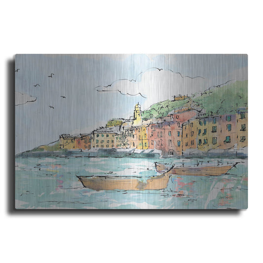 Luxe Metal Art 'Portofino I' by Anne Tavoletti, Metal Wall Art