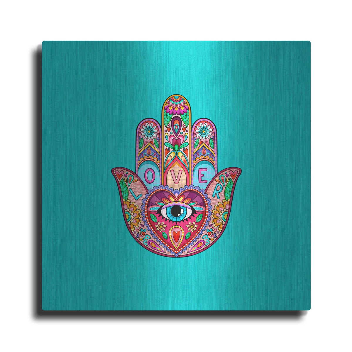 'Lover Hamsa' by Hello Angel – Metal Wall Art