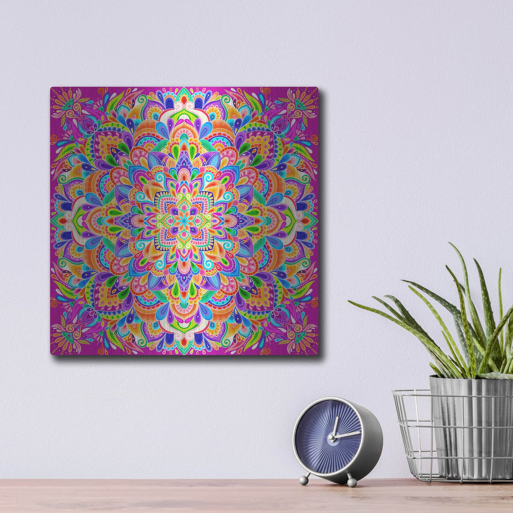 'Fiesta Fantasy' by Hello Angel – Metal Wall Art, 12x12 room view