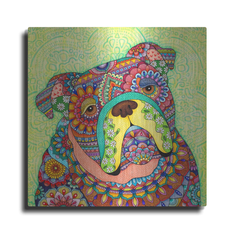 'My Favourite Bulldog' by Hello Angel – Metal Wall Art