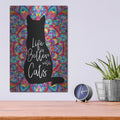 'Better With Cats' by Hello Angel – Metal Wall Art, 12x16 room view