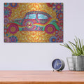 'Happy Hippiewagen' by Hello Angel – Metal Wall Art, 16x12 room view