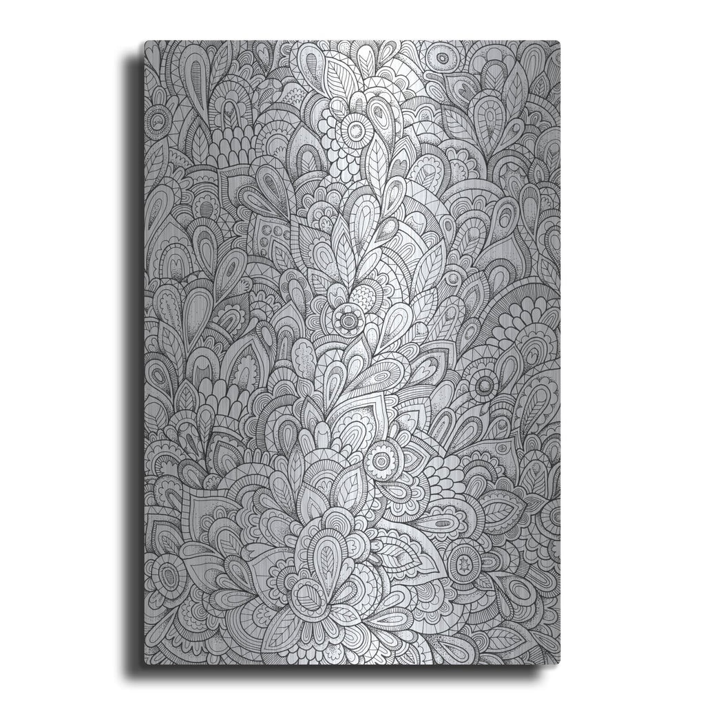 'Organic Doodle Explosion Lines' by Hello Angel – Metal Wall Art