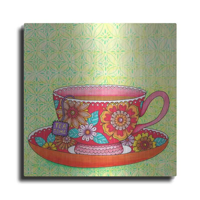 'Teatime Teacup' by Hello Angel – Metal Wall Art