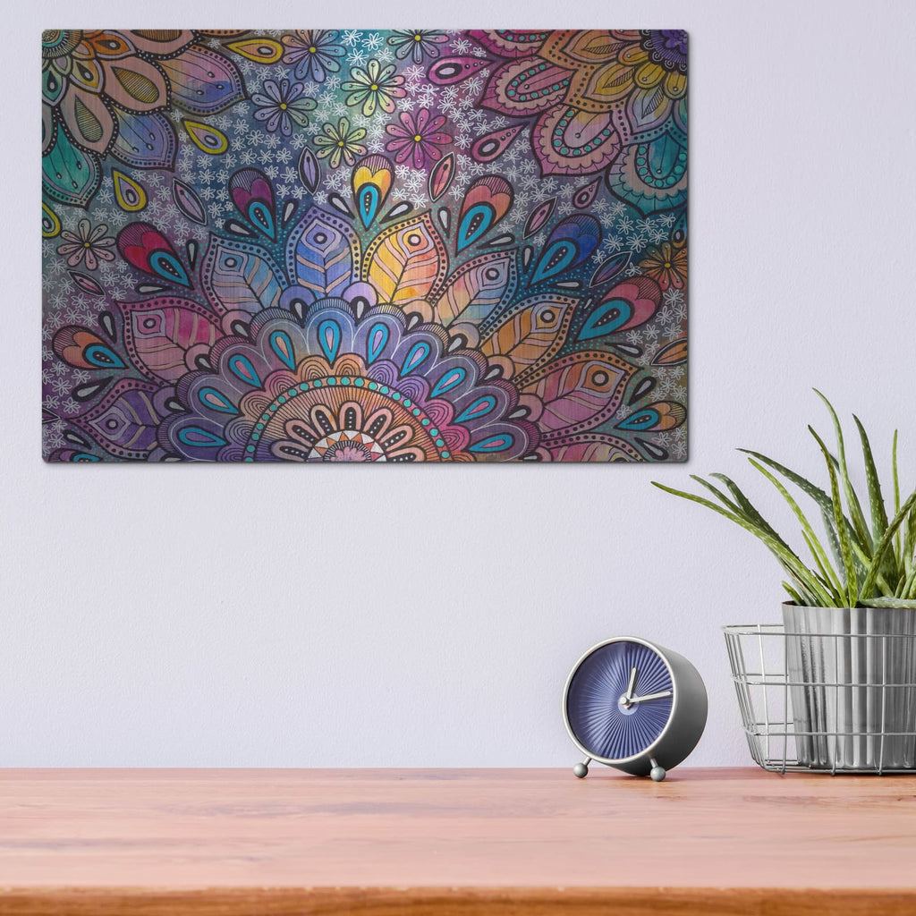 'Bohemian Blooms 3' by Hello Angel – Metal Wall Art, 16x12 room view