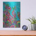 'My Rainbow Garden 2' by Hello Angel – Metal Wall Art, 12x16 room view