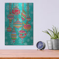 'Baubles In The Snow' by Hello Angel – Metal Wall Art, 12x16 room view