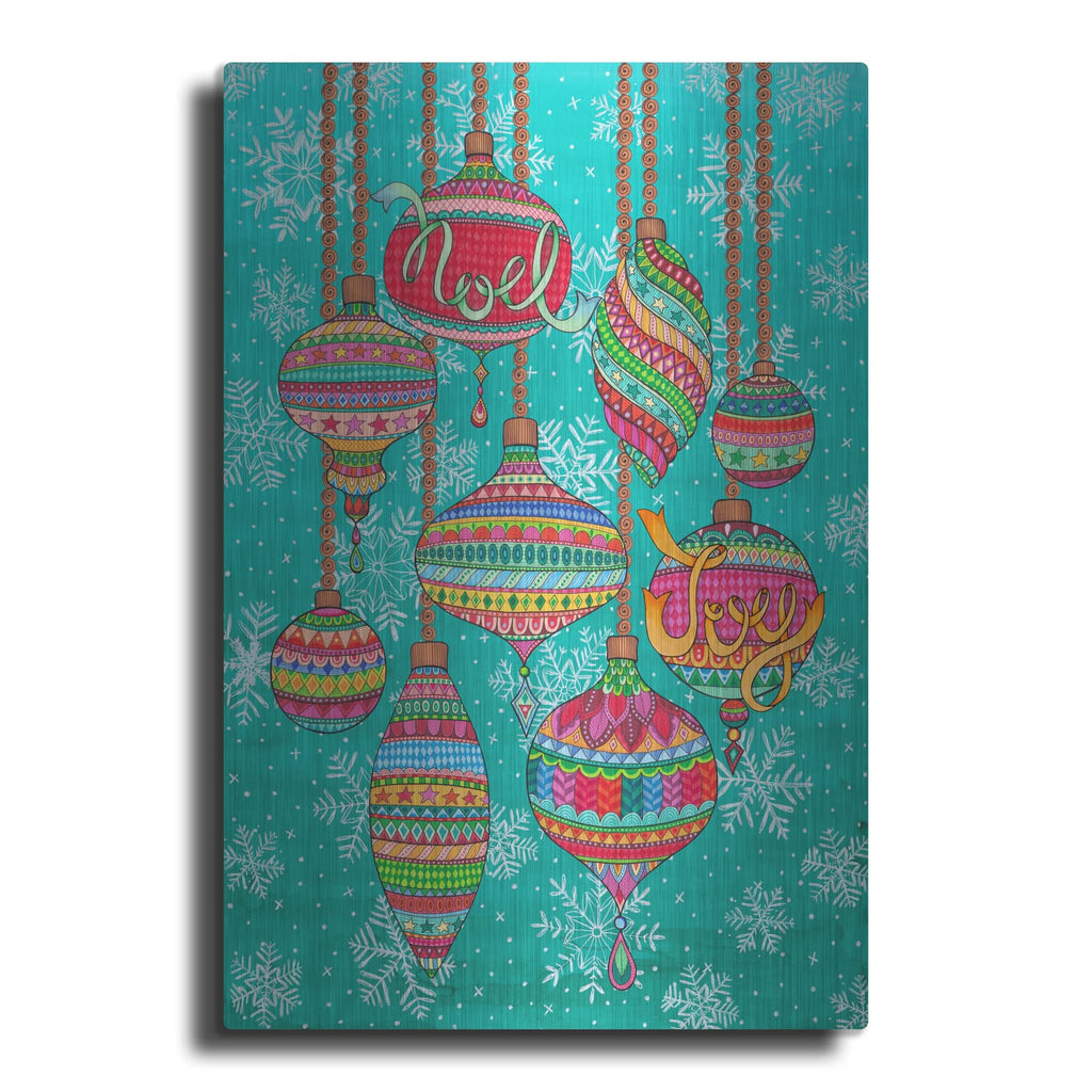 'Baubles In The Snow' by Hello Angel – Metal Wall Art
