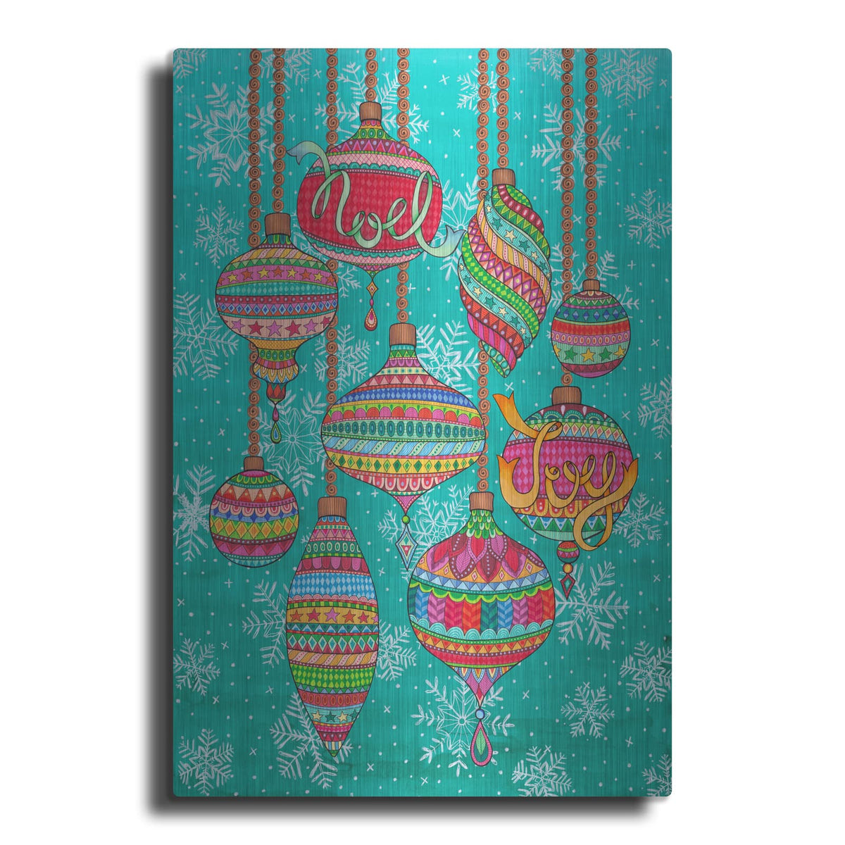 'Baubles In The Snow' by Hello Angel – Metal Wall Art