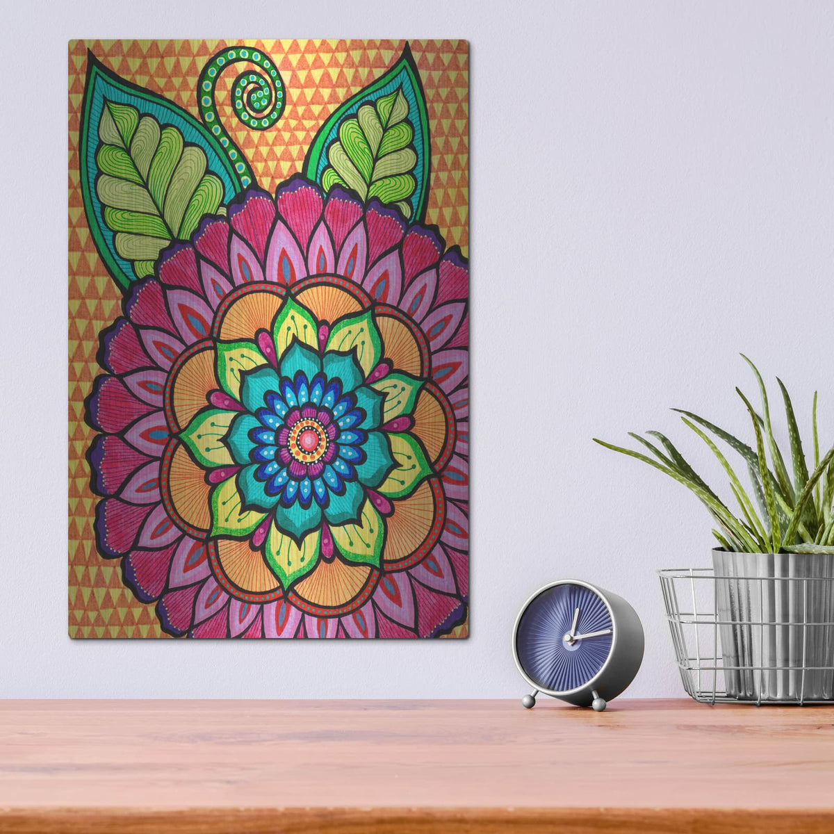 'Bright Bold Blooms 2' by Hello Angel – Metal Wall Art, 12x16 room view