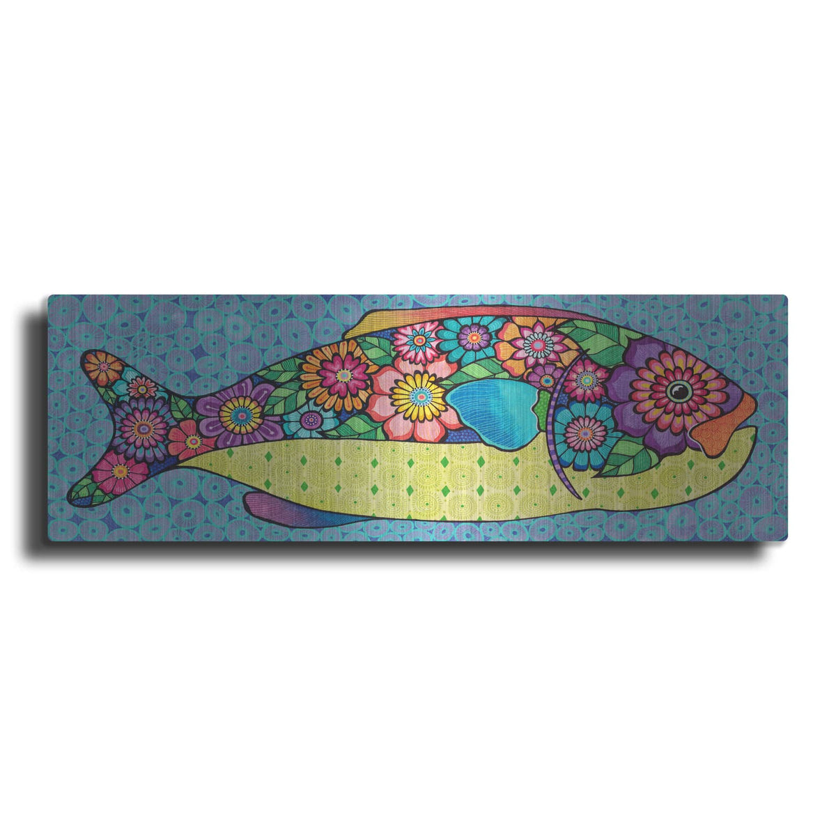 'Flower Fish' by Hello Angel – Metal Wall Art