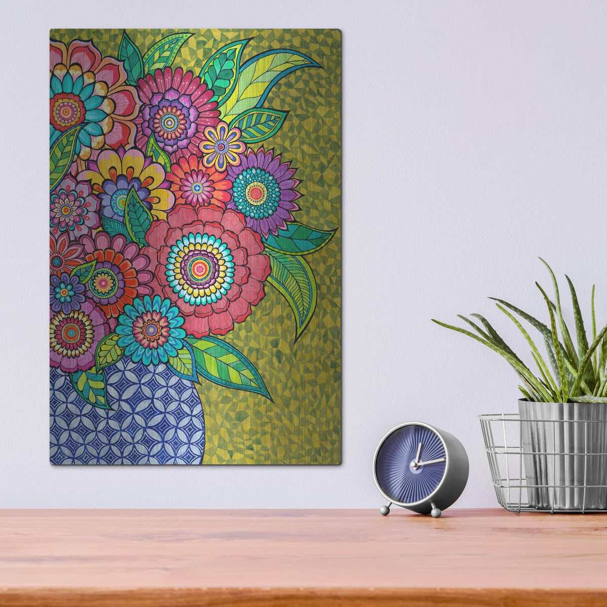 'Flowers From Friends' by Hello Angel – Metal Wall Art, 12x16 room view