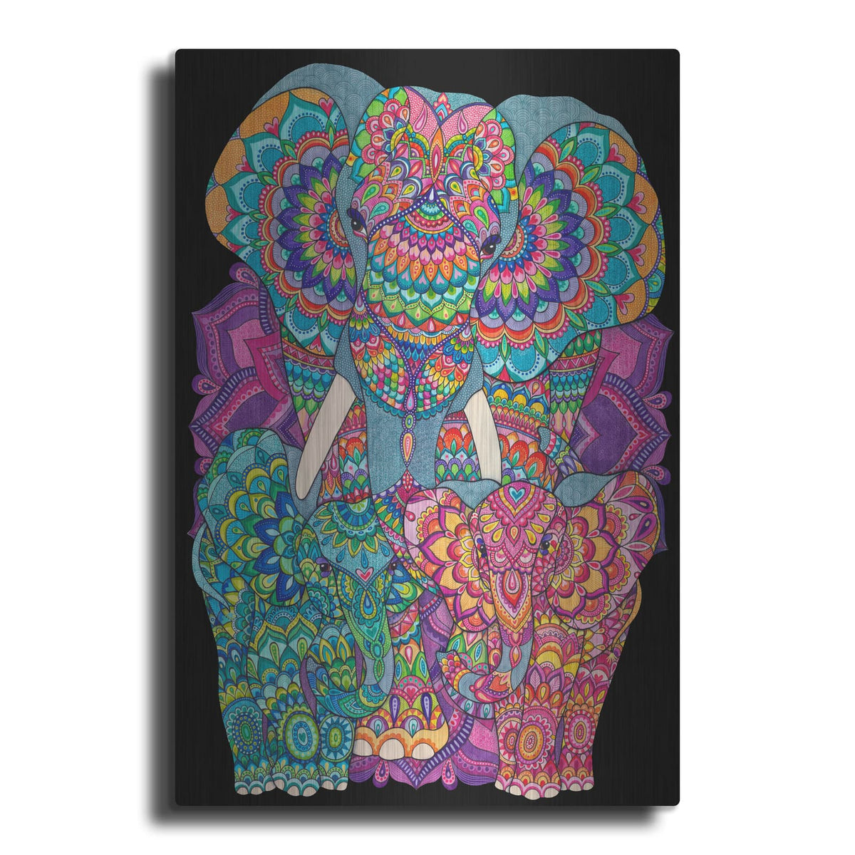 'Elephant Trio' by Hello Angel – Metal Wall Art