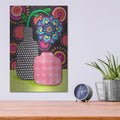 'Two Vases One Flower' by Hello Angel – Metal Wall Art, 12x16 room view