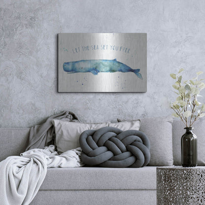 Luxe Metal Art 'Deep Sea I' by Anne Tavoletti, Metal Wall Art,36x24