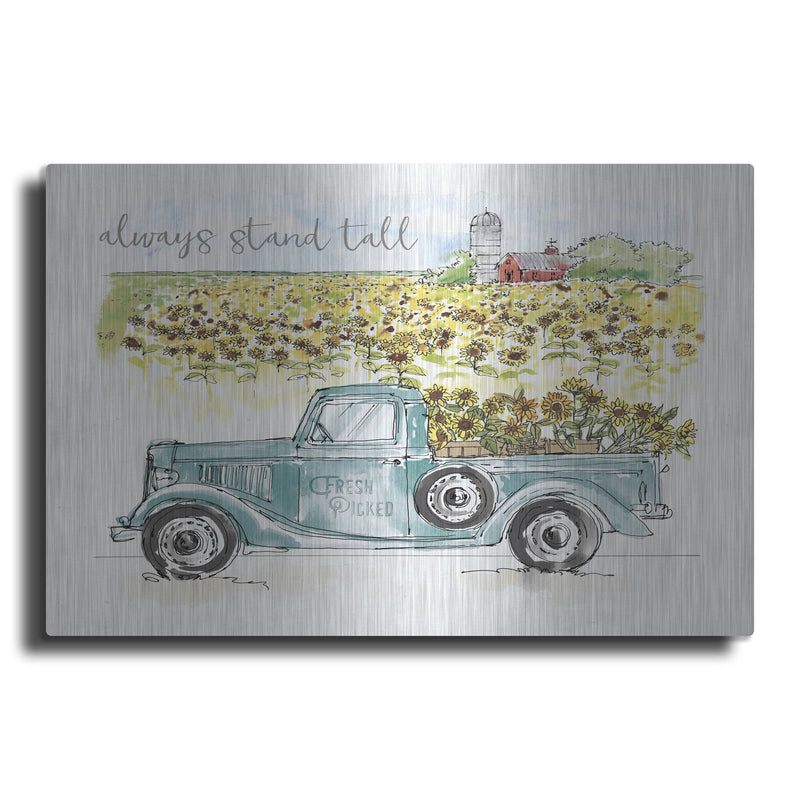 'Sunflower Fields V' by Anne Tavoletti – Metal Wall Art
