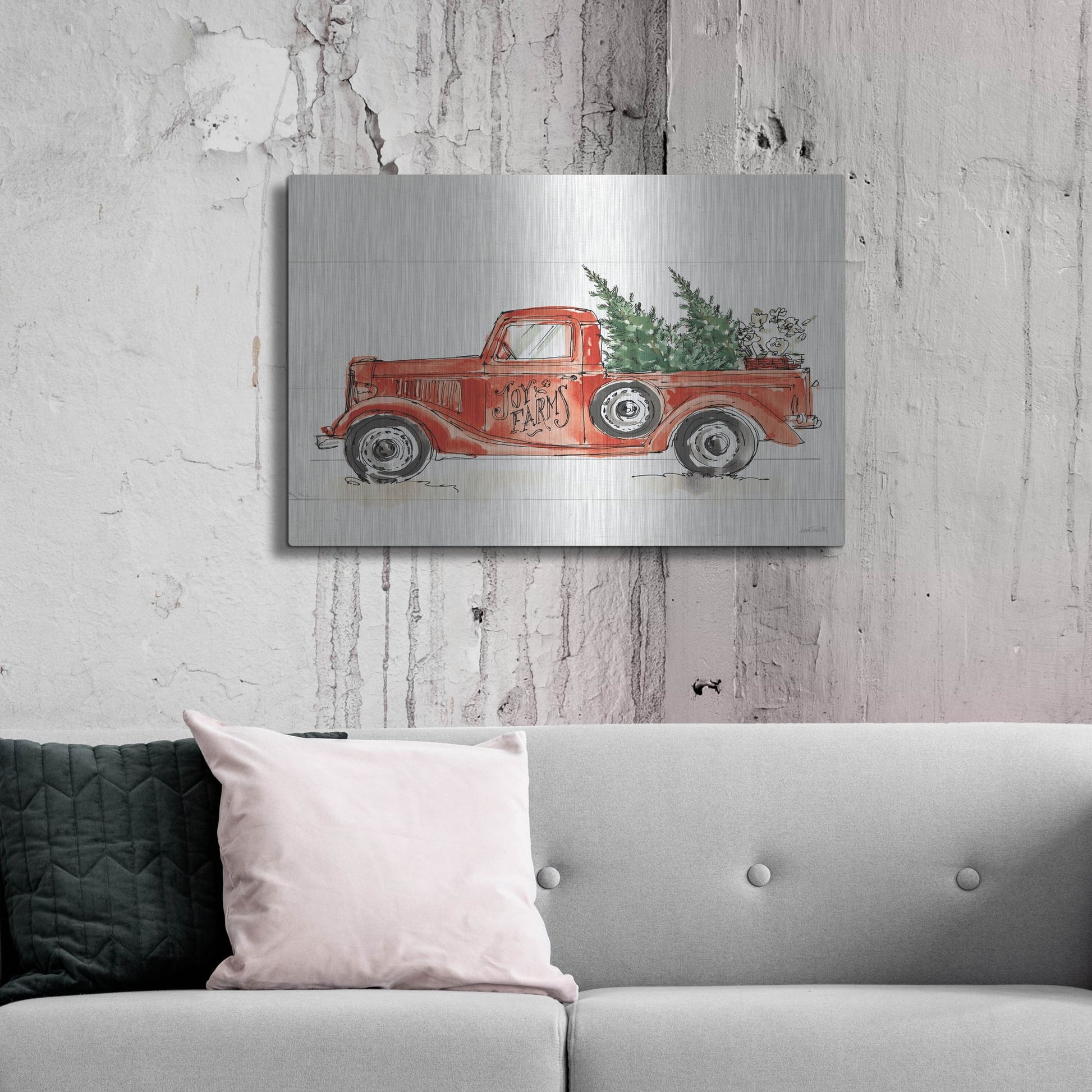 Luxe Metal Art 'Modern Farmhouse VIII' by Anne Tavoletti, Metal Wall Art,36x24