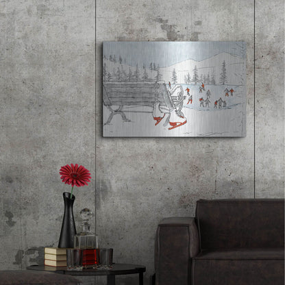 Luxe Metal Art 'Winter Fashion XI' by Anne Tavoletti, Metal Wall Art,36x24