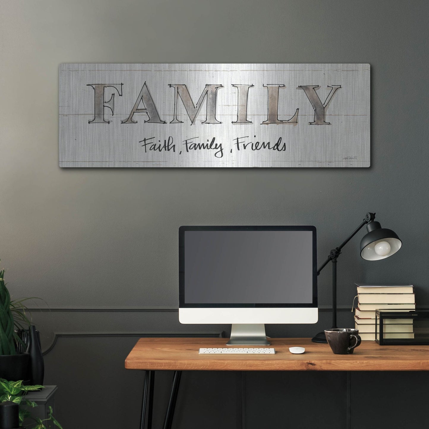 Luxe Metal Art 'Farm Memories VII Friends' by Anne Tavoletti, Metal Wall Art,48x16