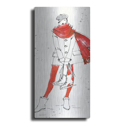 Luxe Metal Art 'Winter Fashion IV' by Anne Tavoletti, Metal Wall Art