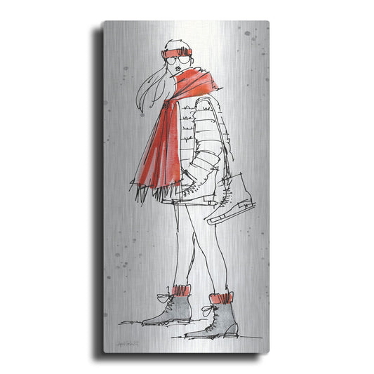 Luxe Metal Art 'Winter Fashion II' by Anne Tavoletti, Metal Wall Art