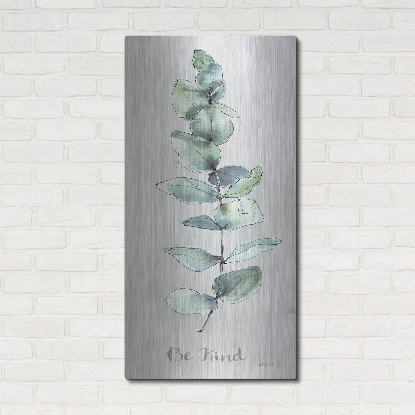 Luxe Metal Art 'Modern Farmhouse XIV' by Anne Tavoletti, Metal Wall Art,24x48