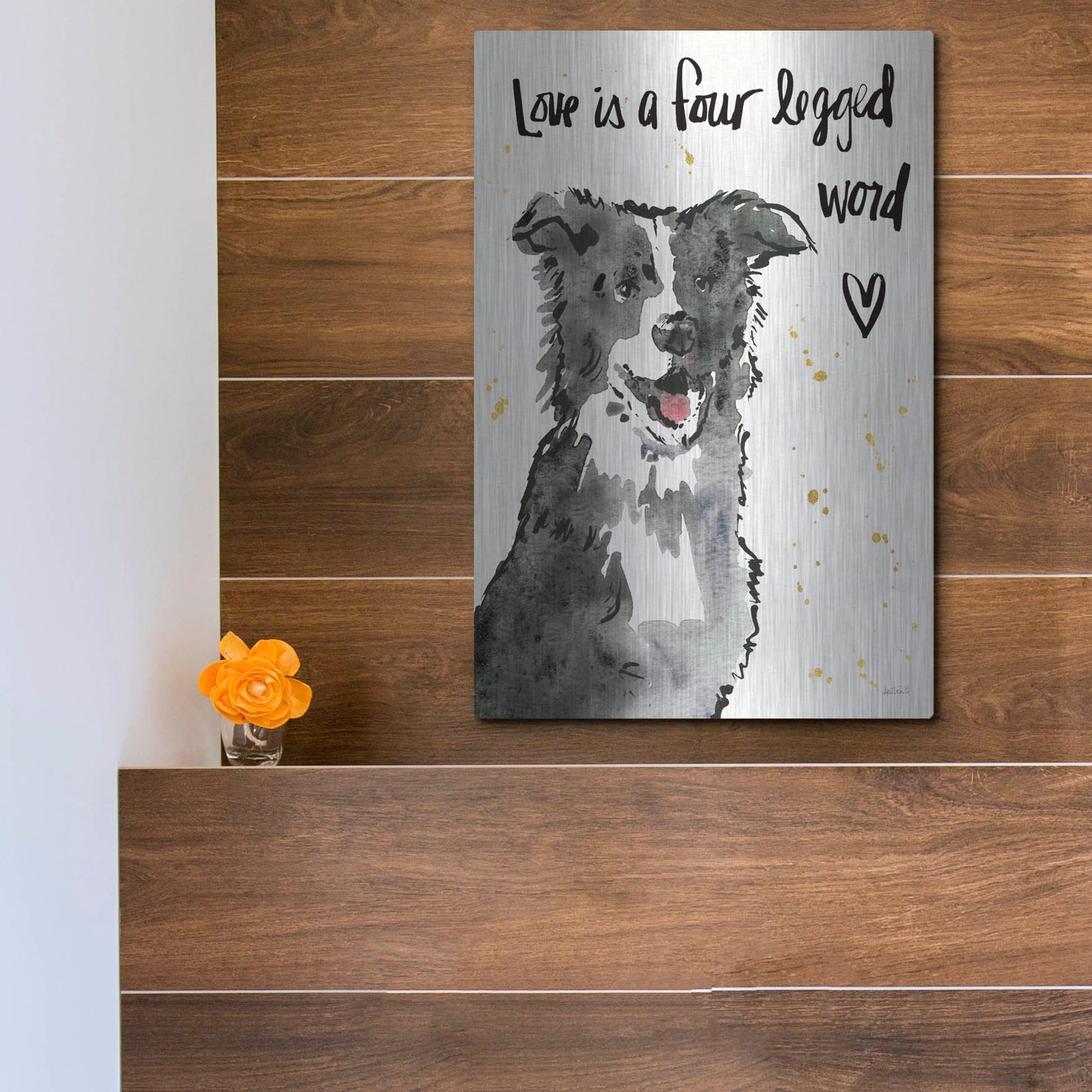 Luxe Metal Art 'Strike a Paws XI' by Anne Tavoletti, Metal Wall Art,12x16