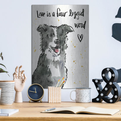 Luxe Metal Art 'Strike a Paws XI' by Anne Tavoletti, Metal Wall Art,12x16