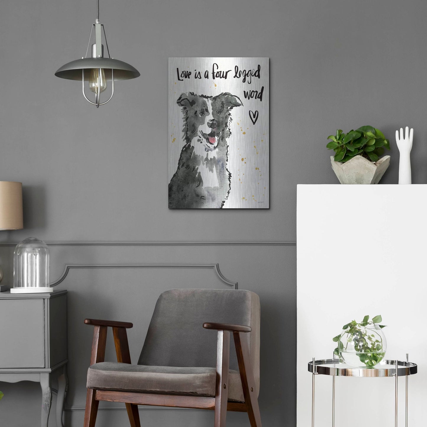 Luxe Metal Art 'Strike a Paws XI' by Anne Tavoletti, Metal Wall Art,16x24