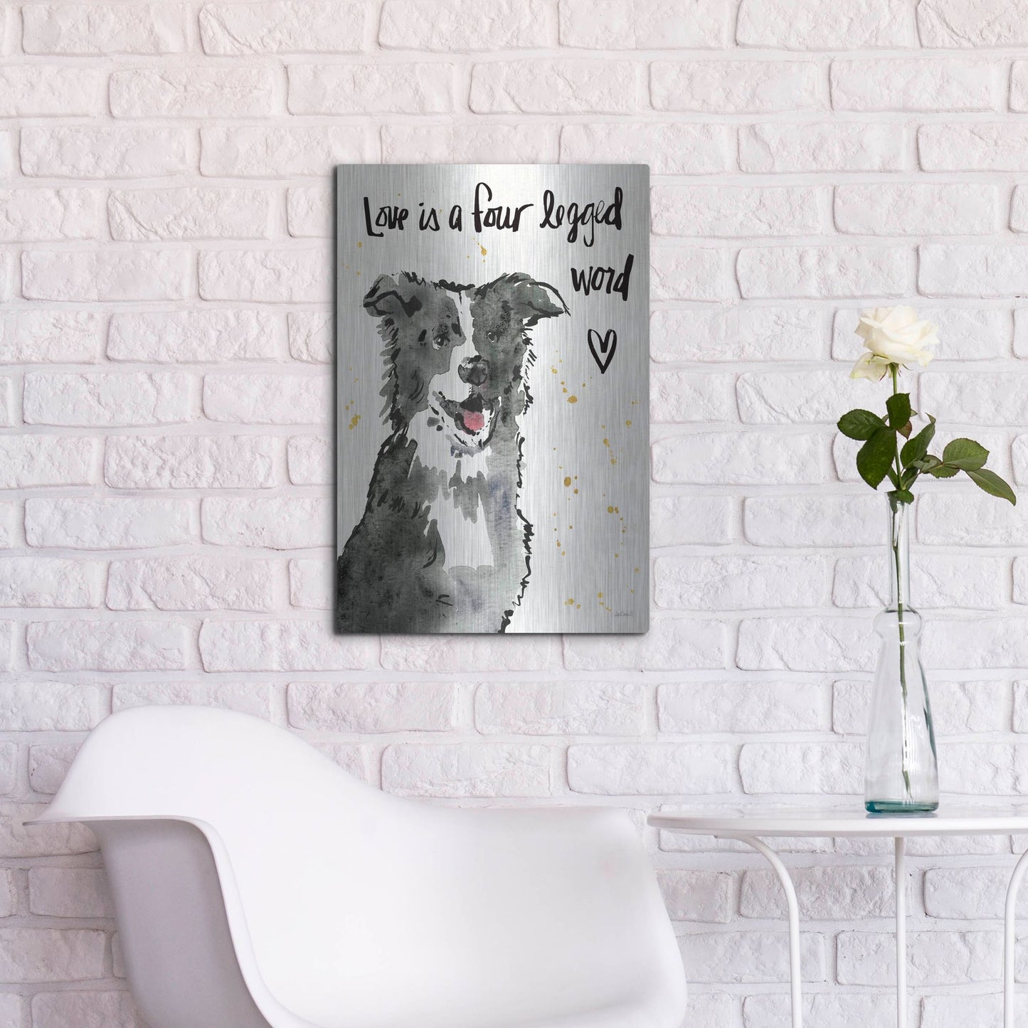 Luxe Metal Art 'Strike a Paws XI' by Anne Tavoletti, Metal Wall Art,16x24