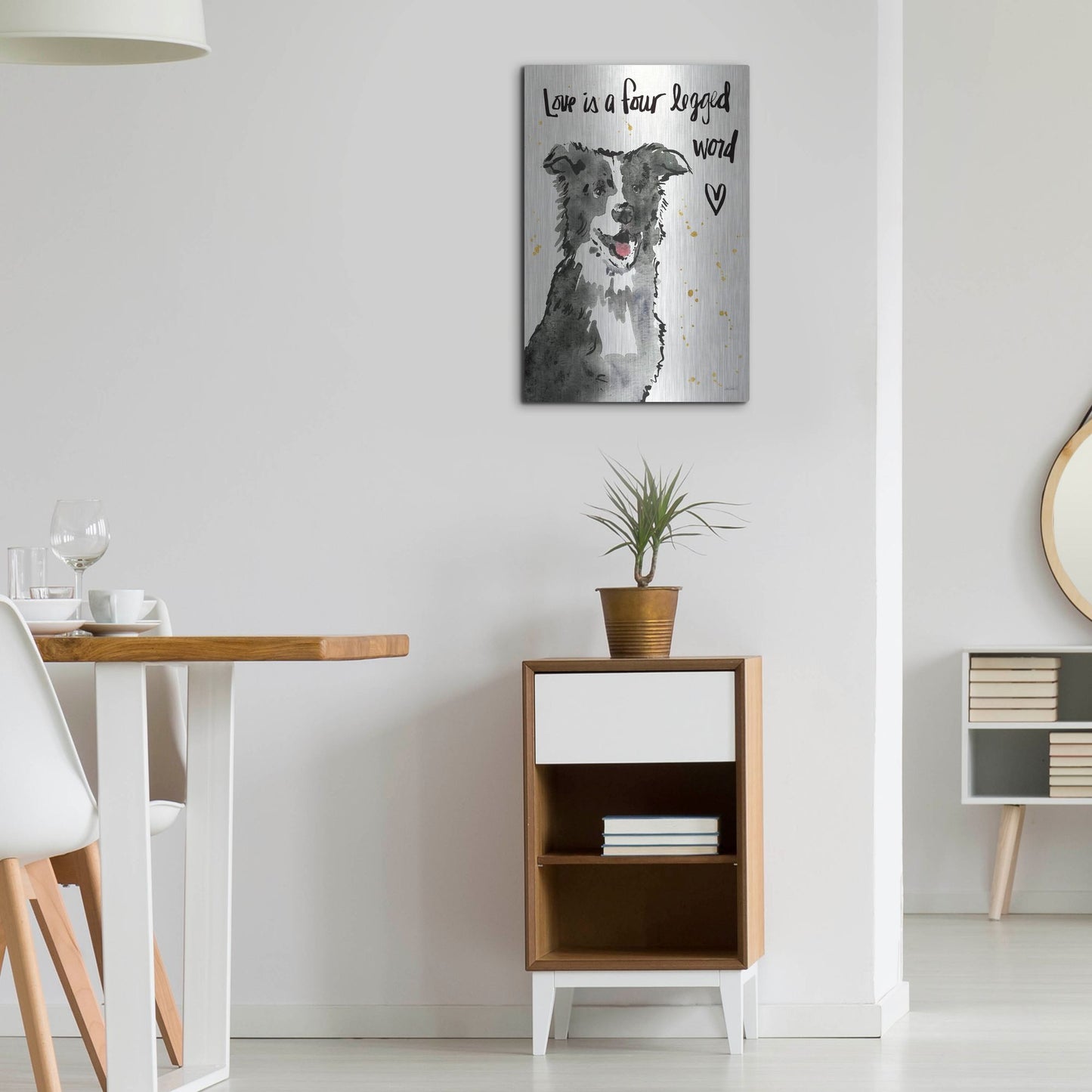 Luxe Metal Art 'Strike a Paws XI' by Anne Tavoletti, Metal Wall Art,16x24