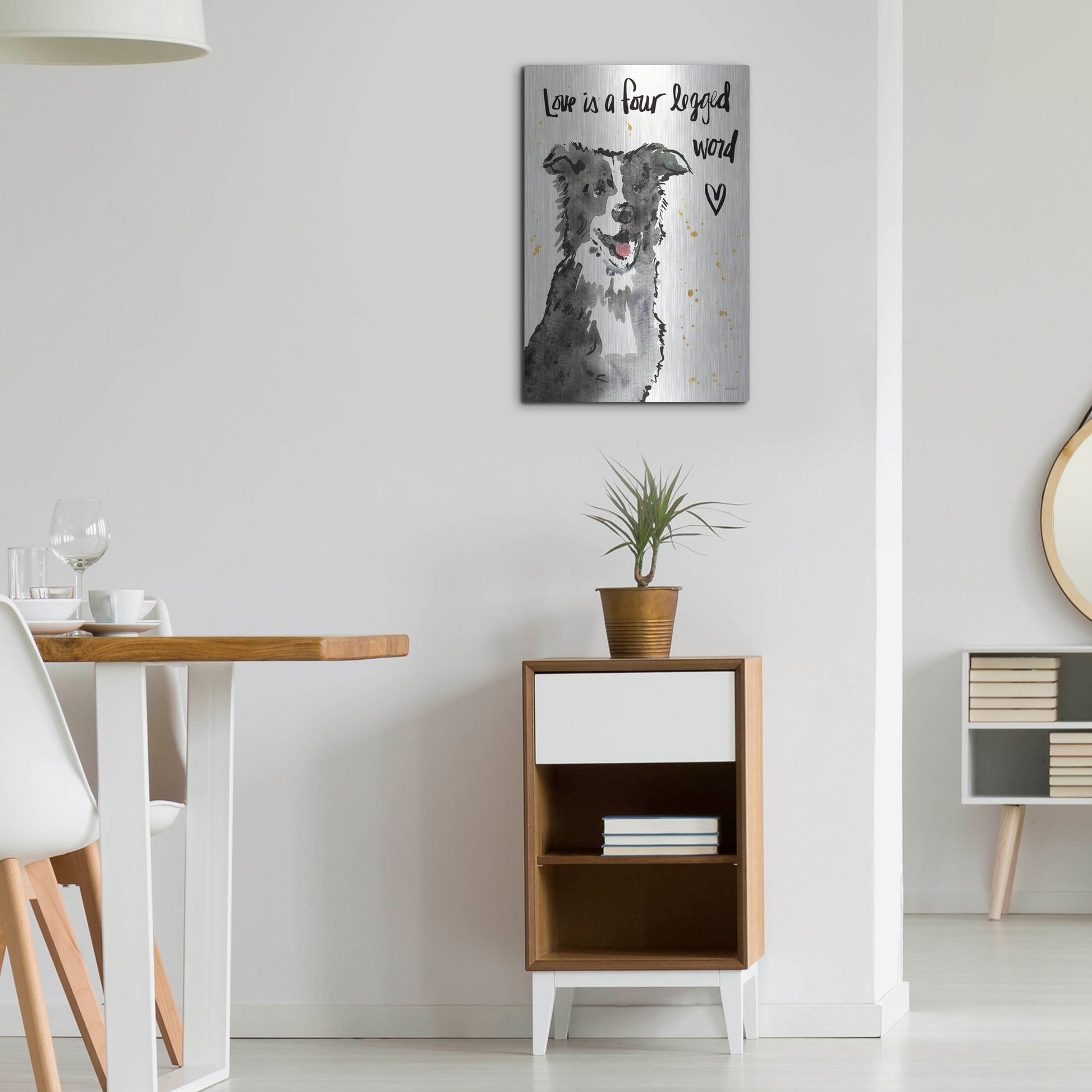 Luxe Metal Art 'Strike a Paws XI' by Anne Tavoletti, Metal Wall Art,16x24