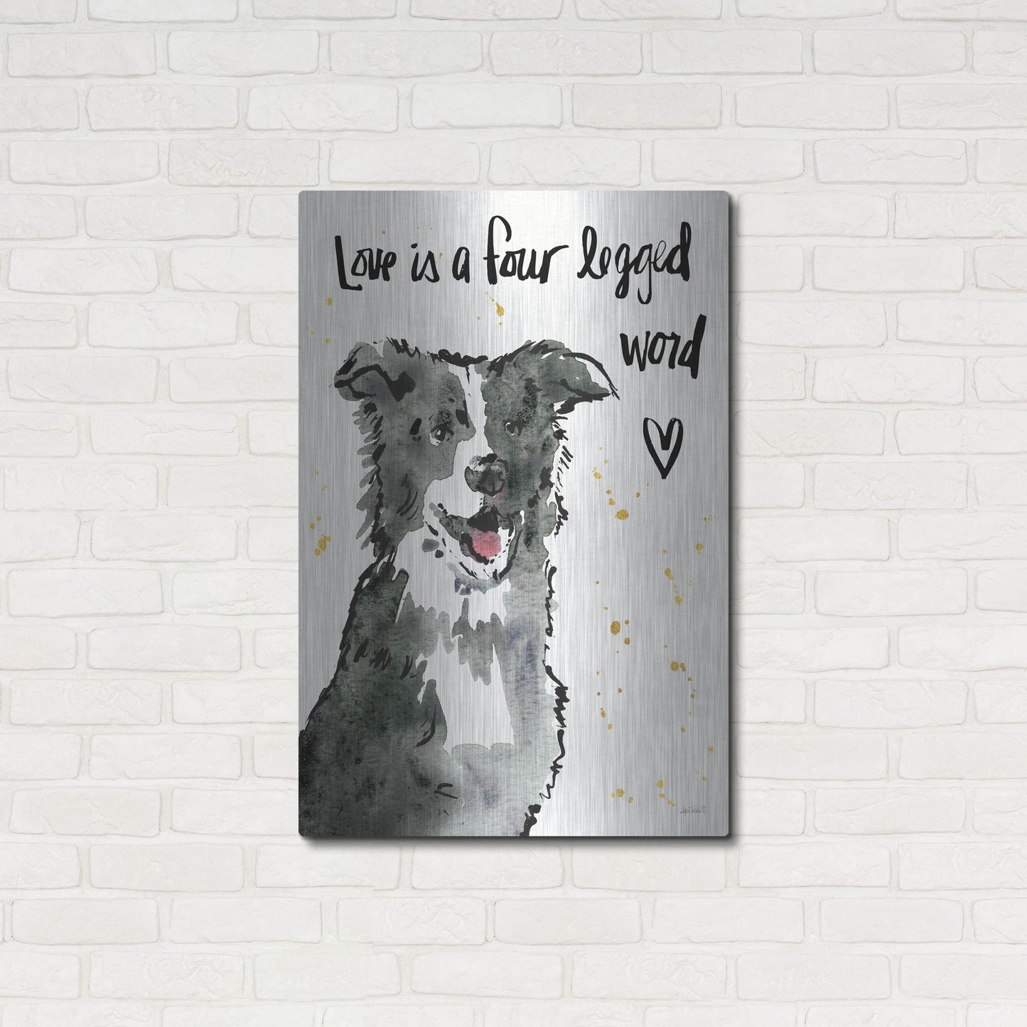 Luxe Metal Art 'Strike a Paws XI' by Anne Tavoletti, Metal Wall Art,24x36