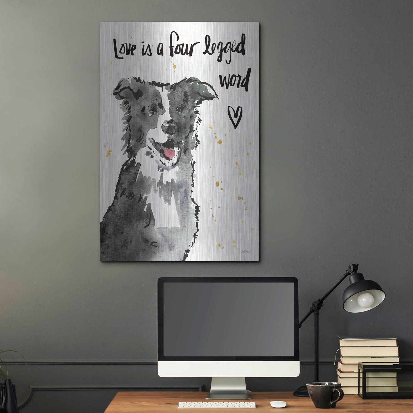 Luxe Metal Art 'Strike a Paws XI' by Anne Tavoletti, Metal Wall Art,24x36