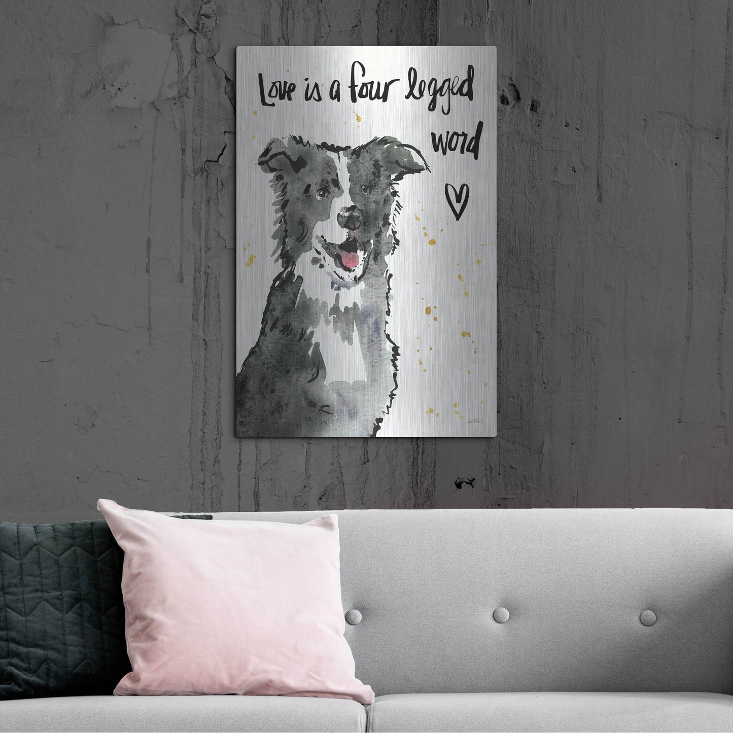 Luxe Metal Art 'Strike a Paws XI' by Anne Tavoletti, Metal Wall Art,24x36