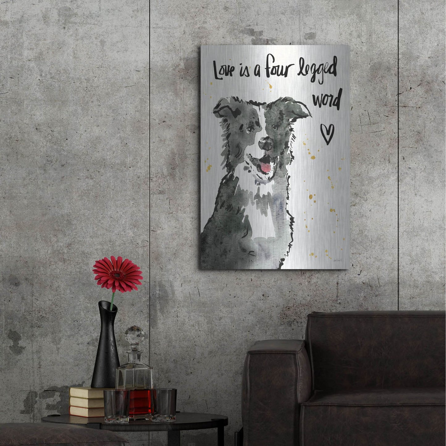 Luxe Metal Art 'Strike a Paws XI' by Anne Tavoletti, Metal Wall Art,24x36