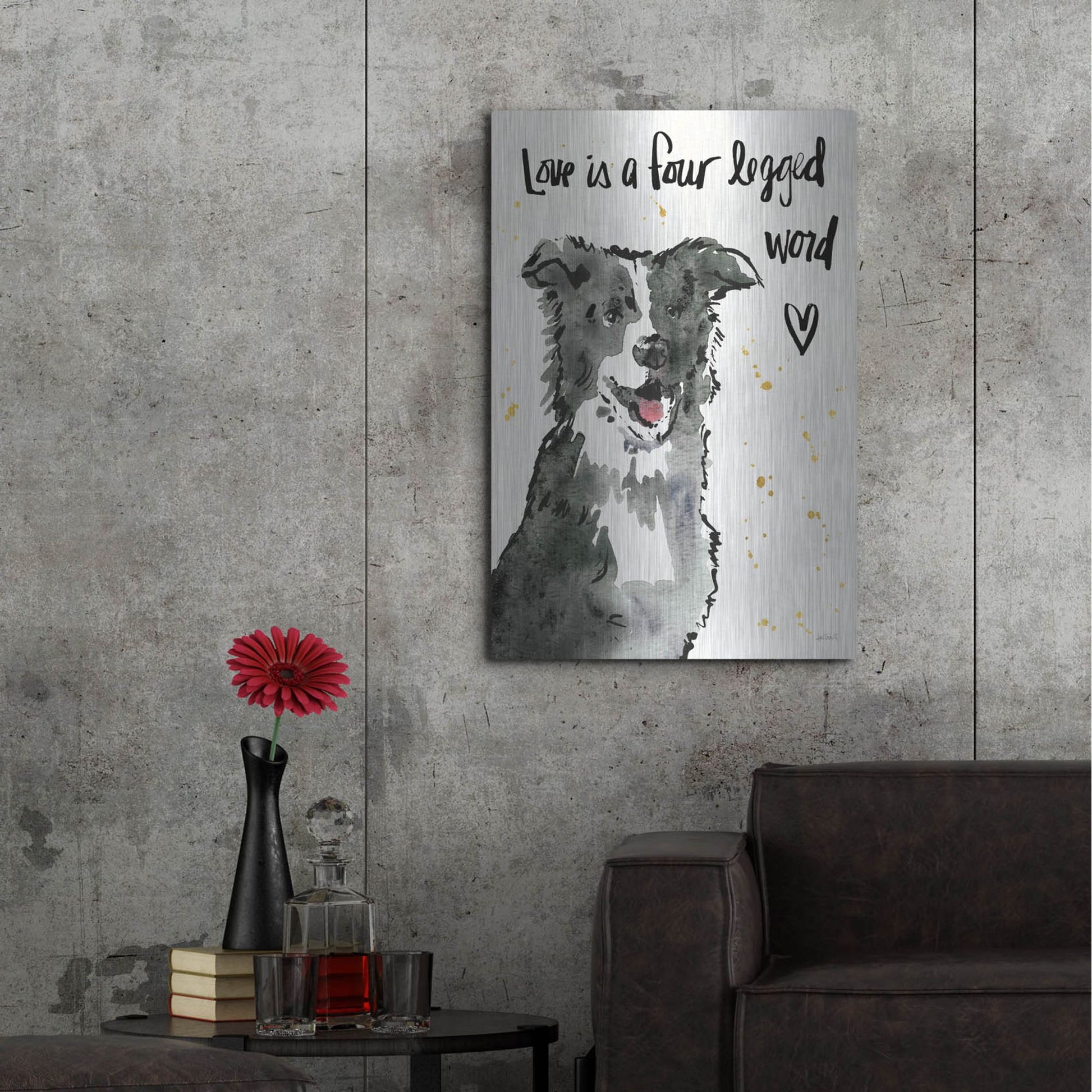 Luxe Metal Art 'Strike a Paws XI' by Anne Tavoletti, Metal Wall Art,24x36