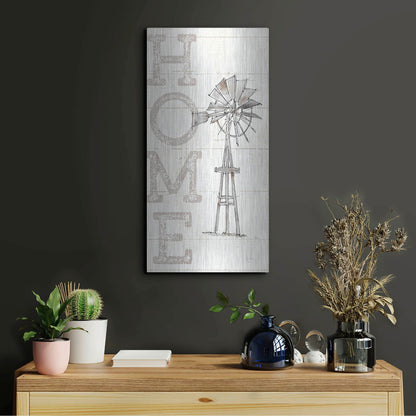 Luxe Metal Art 'Farm Memories III Home' by Anne Tavoletti, Metal Wall Art,12x24