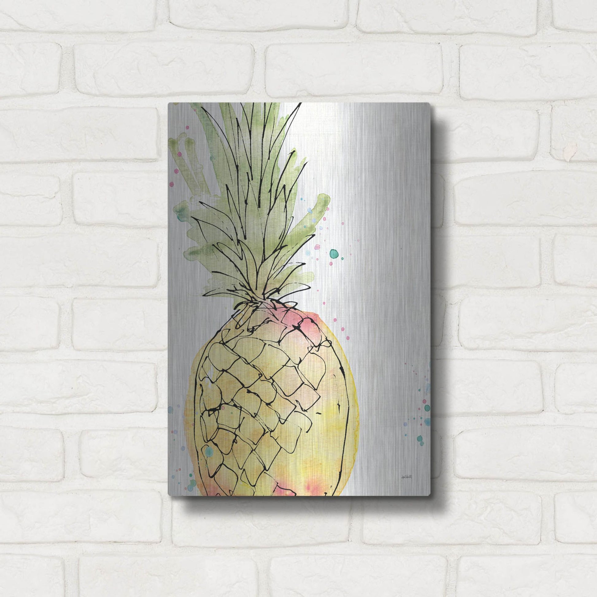 Luxe Metal Art 'Palm Passion VIII' by Anne Tavoletti, Metal Wall Art,12x16