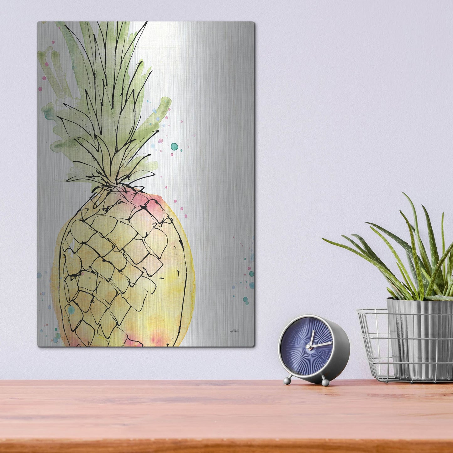 Luxe Metal Art 'Palm Passion VIII' by Anne Tavoletti, Metal Wall Art,12x16