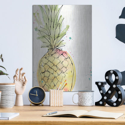 Luxe Metal Art 'Palm Passion VIII' by Anne Tavoletti, Metal Wall Art,12x16