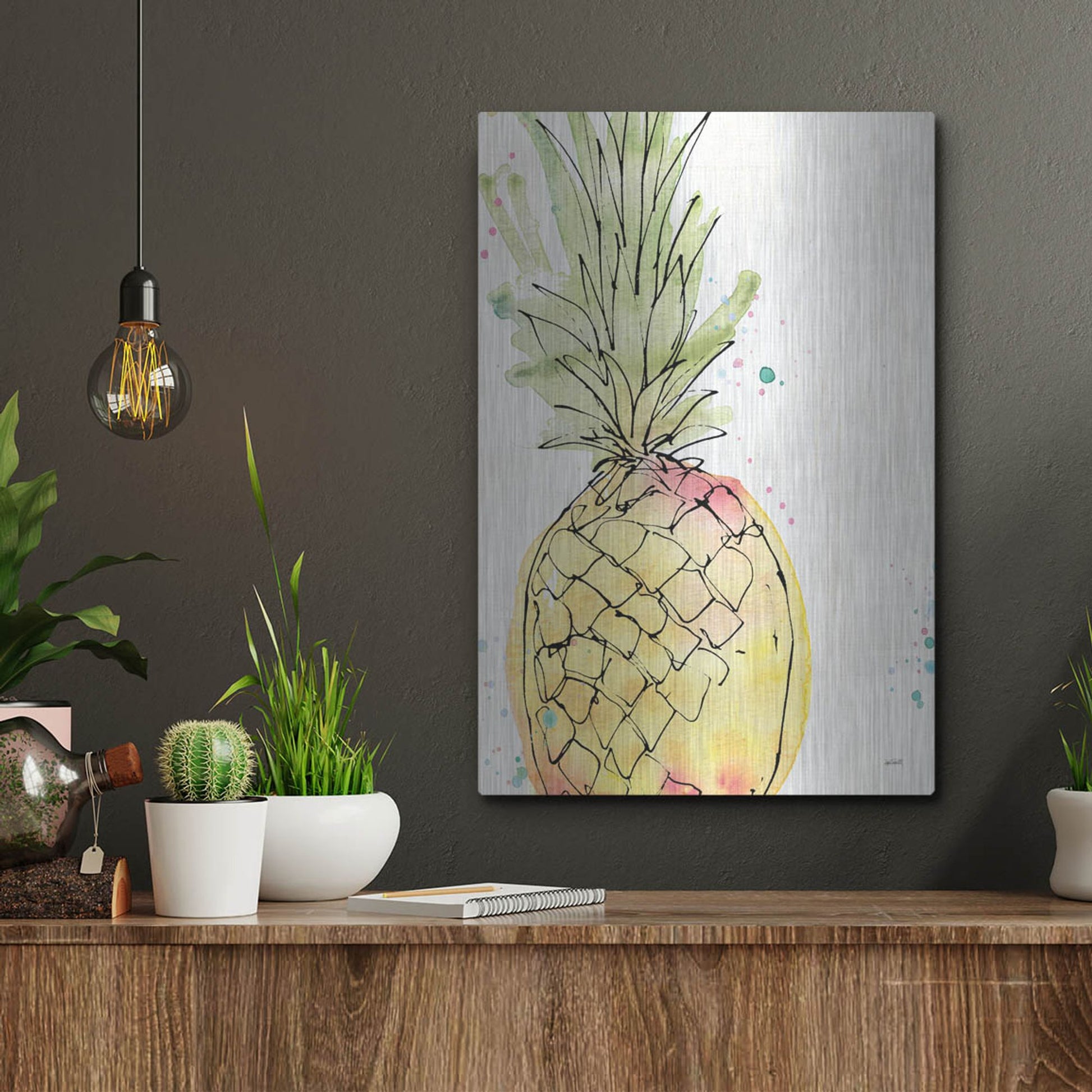 Luxe Metal Art 'Palm Passion VIII' by Anne Tavoletti, Metal Wall Art,12x16